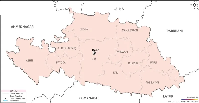 beed tehsil map